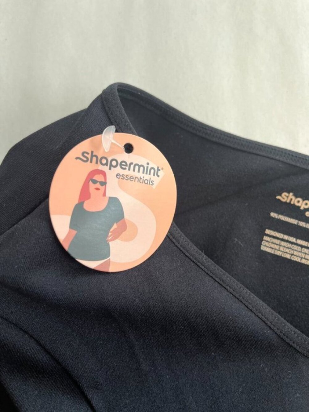 Shapermint Essentials Black Short Sleeve Shaping Tee 3XL NWT - Picture 8 of 12